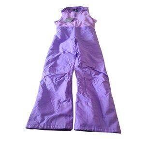 GEMYSE Kids Purple Snow Bib Overalls Size 14/16 Polyester Shell & Fleece Lining